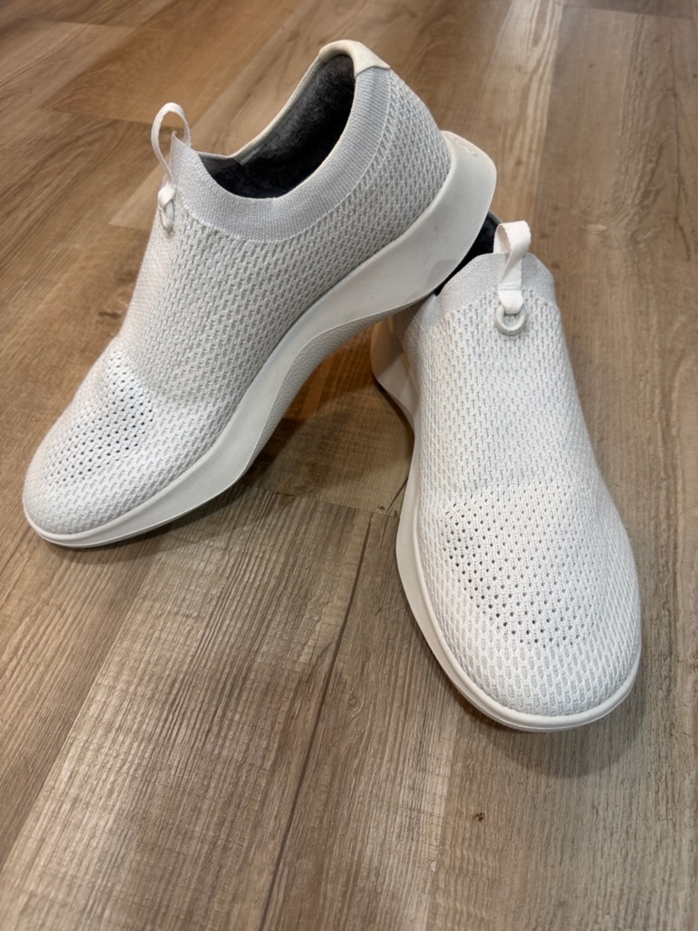 Allbirds Men’s White Knit Slip-On Sneakers, Size 12, BNWOT